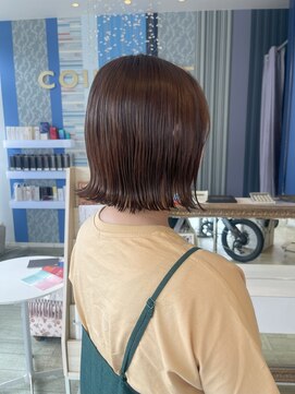 コワファースト 大分(COIFF1RST) 艶髪ブラウンカラー！切りっぱなしボブstyle