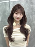 名古屋 栄 韓国ヘア くびれ  前髪カット 暖色カラー