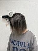 バレイヤージュカラー　グレージュ