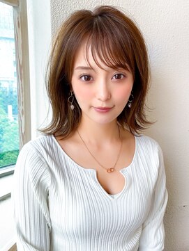 アフロート エル 錦糸町(AFLOAT L) 【20代30代】小顔レイヤーミディアム/黒髪/暗髪/ココアベージュ