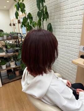 アメイジングヘアー 中沢店(AMAZING HAIR) レイヤースタイル×ワインレッド