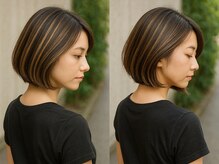デザインが欲しい方には白髪ぼかしハイライトカラーがおすすめ