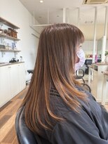 コナ(CONA)&nbsp;明るめ茶味薄めグレースジカラー/フェイスラインレイヤー/ロング