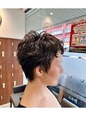 外国人風ショート×ニュアンスパーマ
