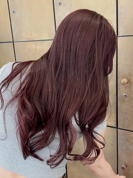 ヘアーアイスカルテット(HAIR ICI QUARTET) 透明感◎ブリーチなしラベンダーピンク×ウェーブ巻き髪