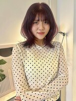 ニコフクオカヘアーメイク(NIKO Fukuoka Hair Make)&nbsp;【NIKO】チェリーレッド/ブリーチなしダブルカラー/暖色カラー