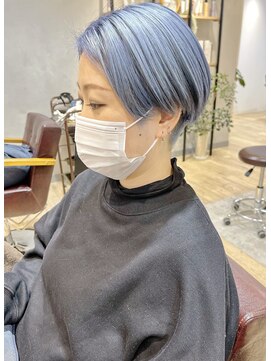 エミス バイ メルト 吉祥寺(emis by melt) 【堀惠洋平】ハイトーン 水色 ベージュ ホワイトカラー