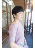《Utoo e's つくば美容室 》ネイビーブルー×大人ワイドバング
