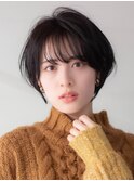 ショートボブ 大人可愛い 美シルエット 青山 表参道 30代40代