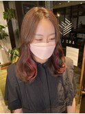 マロンベージュ/ベビーピンク