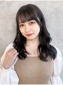 顔まわりカット_グレージュカラーボブウルフ_ba418081