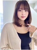 ☆ヘルシースタイルショコラアッシュ艶髪ふんわりカールミディ