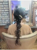 編みおろしロングアレンジ