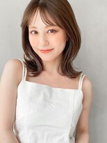 レクタ(RECTA)&nbsp;アッシュベージュグレーベージュ黒髪ミディアム前髪パーマ4