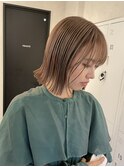 ハイトーンボブ ベージュカラー【三宮】福岡