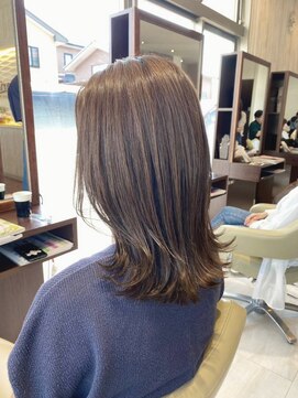 ヘアメイク アリエス 岩切店(HAIR MAKE aries) オリーブベージュ系レイヤーカット 20代 30代 40代 仙台 岩切