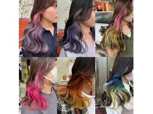 ポイントブリーチなので結んで隠せる人気のイヤリングカラー