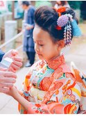 7歳七五三着付け