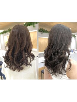 乾かすだけでまとまる、柔らかな憧れの質感に。ダメージレス×ゆるふわウェーブで大人のこなれ感をプラス♪