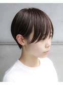 大人可愛い20代30代40代黒髪前下がりショートボブ丸みショート◎