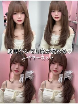 リッカ(LICCA) (licca内堀素代香)透明感カラー×ブラウンカラー×前髪