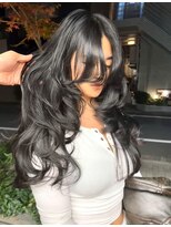 ヌエン 渋谷(NU/EN)&nbsp;ロングレイヤー/バタフライレイヤーカット/ダークグレー