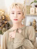 カバーヘア ブリス 大宮西口(COVER HAIR bliss)&nbsp;ホワイトブロンド/刈り上げショート/ハイトーン/ブリーチ/20代g