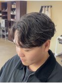 香川フェザーパーマセンターパートメンズパーマ高松