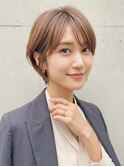 髪質改善縮毛矯正ダブルカラーハイライトショートカット30代40代