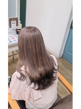 ヘアアトリエ ナイン(hair atelier nine) イメチェン/ピンクベージュ/アンブレラカラー/前髪/福島市