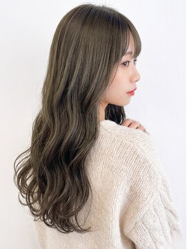 アンジュール(UNJOUR.) 髪質改善オリーブベージュ巻き髪/ブリーチなしカラー◎