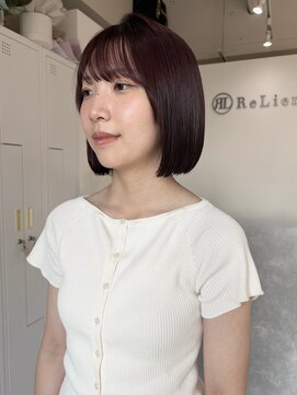 リリアン(ReLien) ミニボブ×チェリーピンク