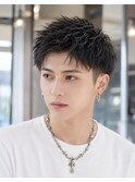 men’s hair/サーフカール/刈り上げセンターパート/パーマ/縮毛