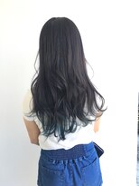 ヘアメイク オブジェ(hair make objet) ロング ブルーグラデーション