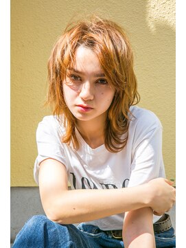 ヴェイン 渋谷(vain) 【vain#Y】#ウルフ#ダブルカラーでオレンジベージュ#Medium