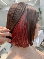 テトヘアー(teto hair) シルキーボブ、インナーカラー、ピンク
