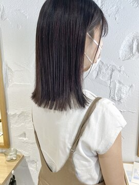 コフィー バイ メルト 吉祥寺(cofy by melt) 【三ツ井純】切りっぱなしストレート外ハネインナーカラー耳掛け