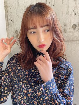 ルービック 梅田茶屋町(Rubik) エアリーミディ/小顔ヘア/暖色系カラー★イルミナ20代30代