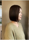 ぱつっとボブ/縮毛矯正/髪質改善/ブランジュ［南青山］