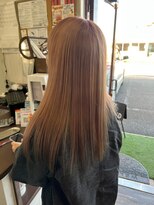 ヘアー リードレス(hair Re:dress) ミルクティーベージュロングヘアーストレート透明感ハイトーン