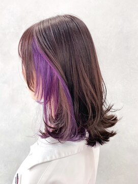 アルバム 池袋(ALBUM) くびレイヤーレイヤーロングニュアンスカラー_ba484042