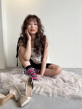 ランデブ リアン(Rendez-Vous lien) パーマ風スタイリングふわミディ