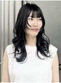 レイヤーカット/ぱっつん前髪/透明感カラー/イメチェン