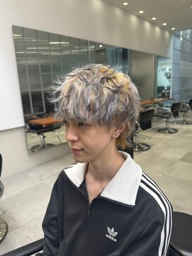 ガリカ 大名(Gallica) <オバマ>ケアブリーチで作るメンズハイトーンデザインカラー