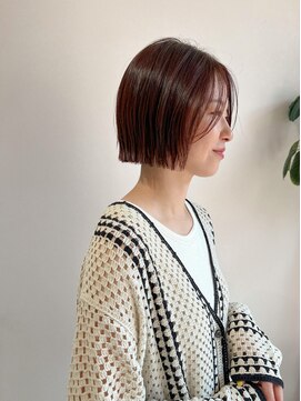 ヘアサロン セロ(Hair Salon SERO) 【セロ姫路】切っぱなしボブ_レッドブラウンカラー