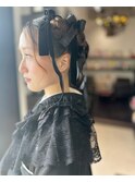 リボンたっぷりデザインお団子アレンジ