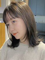 ノイカーム(noi Calm) 顔周りレイヤーカットくびれヘアミルクティーベージュカラー