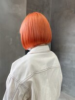 テトヘアー(teto hair) ボブ ミニボブ オレンジボブ ブリーチカラー ケアブリーチ