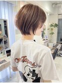 柏で１番綺麗な髪質改善ミニウルフダブルカラーショートボブ