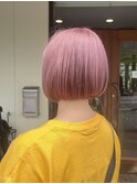 ボブ×ピンクヘア（ブリーチ1回～）